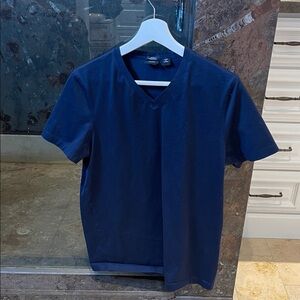 Hugo Boss Navy Blue V-Neck T-Shirt